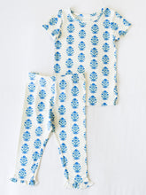 Cloud Fitted Ruffled Pajamas - Blue Nostalgia